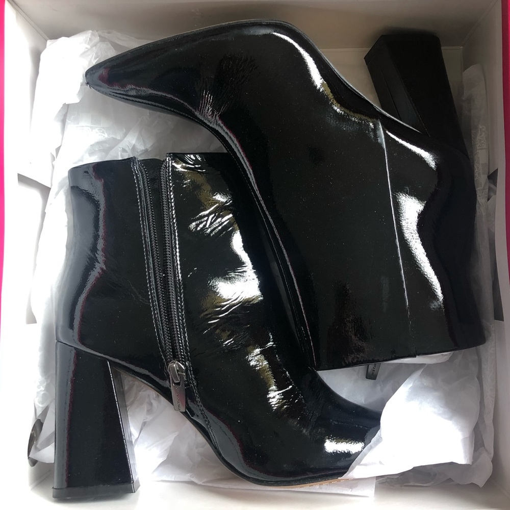 Vince Camuto Black Patent Leather Boots